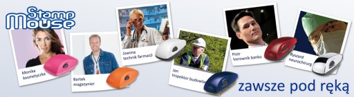 Pieczątka kieszonkowa Colop Mouse 20 PROJEKT + GUMKA 4 wersy