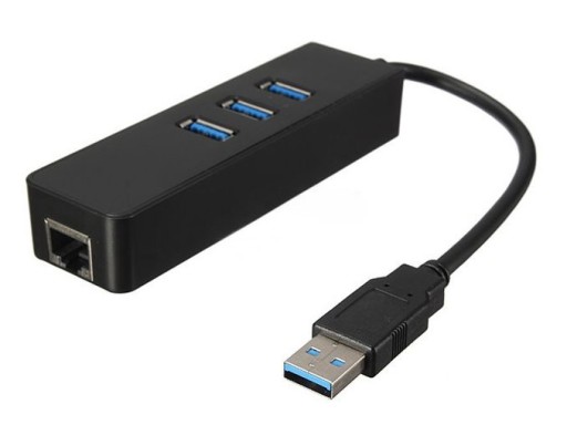 Концентратор USB 3.0, 3 порта + Gigabit Ethernet RJ45