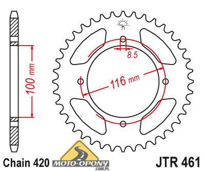 Комплект привода Kawasaki KX 80 BIG WHEELS Chain+