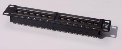 ПатчПанель Панель 10 дюймов RJ-45 12 портов UTP Cat.5e