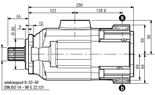 ПРЯМОЙ ПОРШНЕВОЙ НАСОС PA2x57 0511560 HYDRO LEDUC