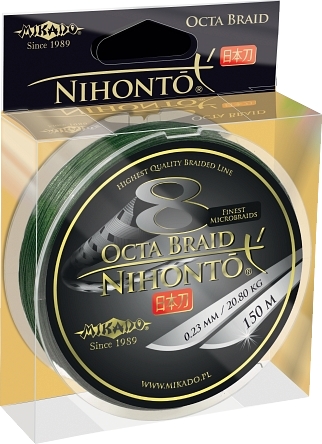 MIKADO NIHONTO OCTA BRAID 0.26мм 150м ЗЕЛЕНЫЙ