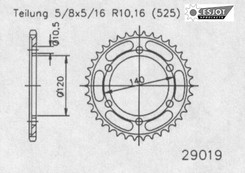 Napęd SUZUKI 600 GSX-R rok 98-00 ORING ESJOT