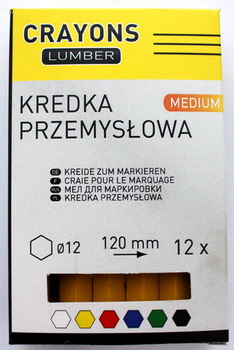 Lubryka kreda kredka, kredki do znakowania żółty