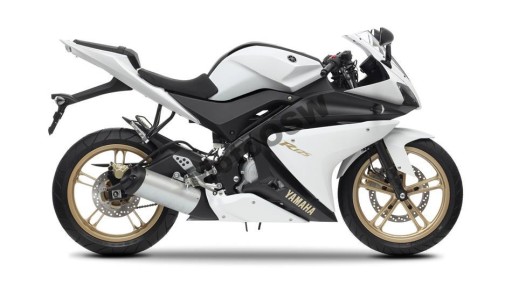 Наклейки Yamaha YZF R125 шпон 2012-13 белые матовые