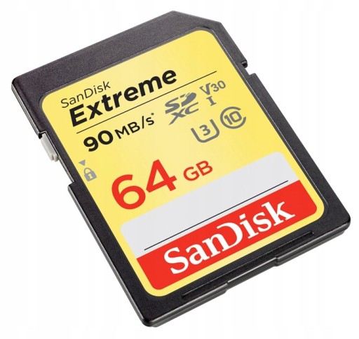 Sandisk SDXC EXTREME 64 ГБ 90 МБ/с CLASS10 UHS-I 4k