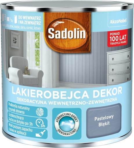 ЛАК SADOLIN МОРИЛЬКА PASTEL DECOR BLUE 1L WAW