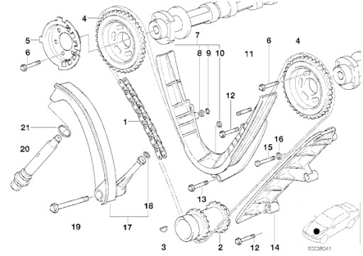 Комплект цепи ГРМ BMW E38 E39 535 540 735 740