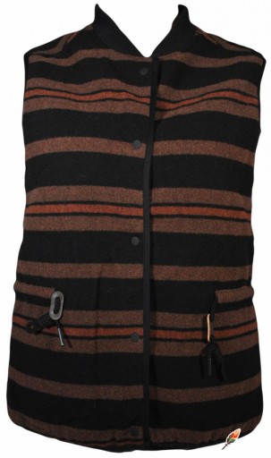 LEE bezrekawnik BLACK brown REVERSIBLE GILET L r40