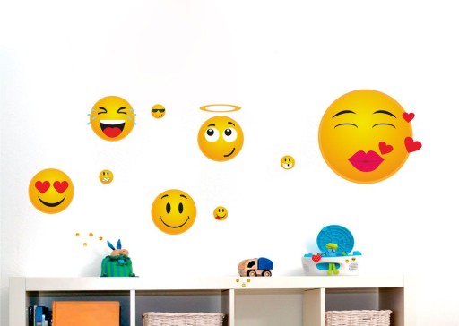 Наклейка EMOJI ЭМОТИКОНЫ! 18 мм, 7 см, 22 см!