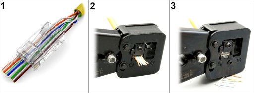 Wtyk przelotowy RJ45T*P100 opakowanie 100szt.