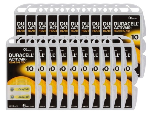 Батарейки для слуховых аппаратов DURACELL 10 120 шт.