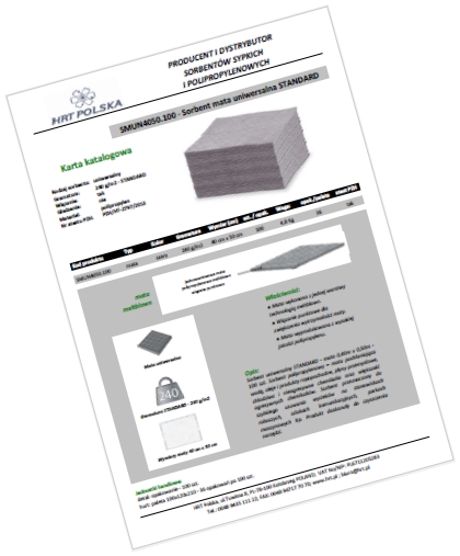 Sorbent mata uniwersalna ECONOMIC 25 szt. / ATEST