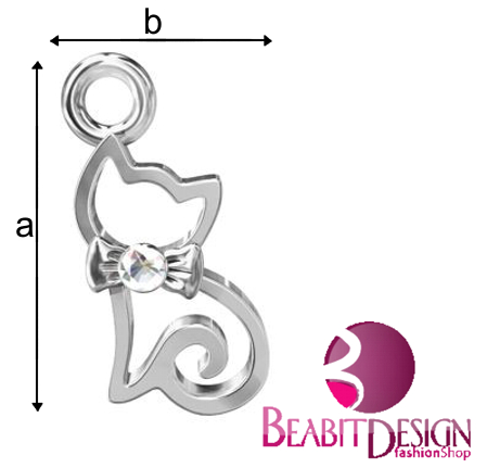 БП-64 Подвеска Кот 12,5мм СЕРЕБРЯНЫЙ пр. 925