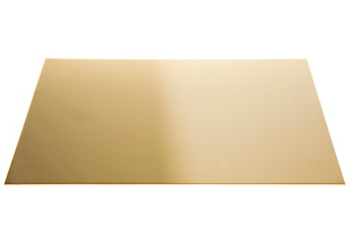 Blacha mosiężna mosiądz formatka 200x100x2,5mm | arkusz 2,5mm - 10x20cm