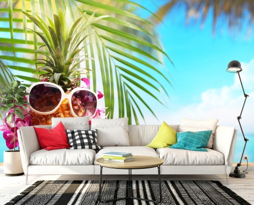 Fototapeta 3D ananas okulary morze 416x290 F00303