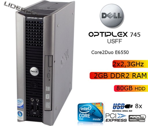 СИСТЕМА Dell 755 USFF C2D 2x2,33 ГГц, 2 ГБ DVI, БЕСПЛАТНО