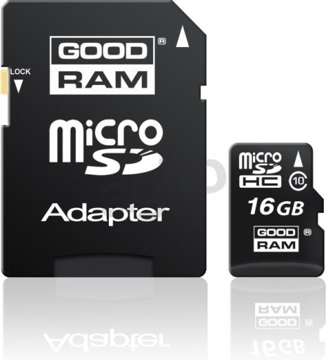 ОРИГИНАЛЬНАЯ КАРТА ПАМЯТИ GOODRAM microSDHC 16 ГБ, класс 10 UHS, 1 БЫСТРЫЙ APAPTER