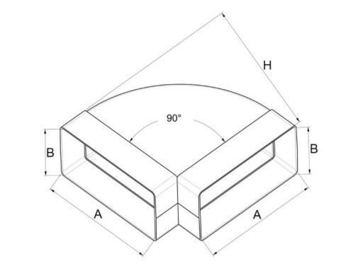 AWENTA ГОРИЗОНТАЛЬНОЕ ПЛОСКОЕ КОЛЕНО 55x110 KP55-24