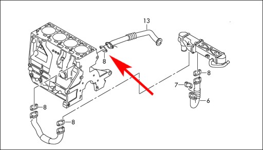 591 Заглушка EGR VW AUDI SKODA 1.4 1.6 2.0 TDI CR