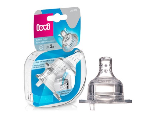 Smoczek do butelki wolny 3m + Lovi