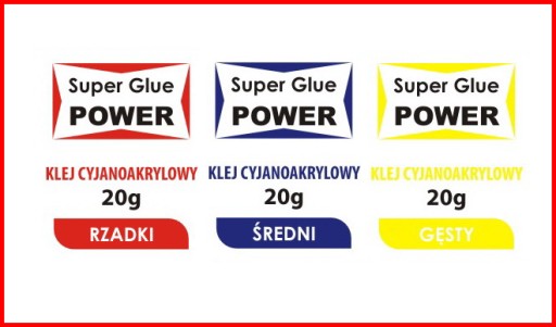 Klej cyjanoakrylowy CA Super Glue Błyskawiczny Rzadki Średni Gęsty 60g