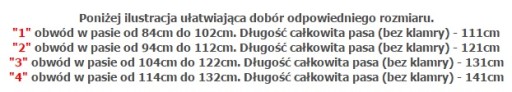 PAS WOJSKOWY Pasek Skórzany Czarny POLICYJNY 141cm