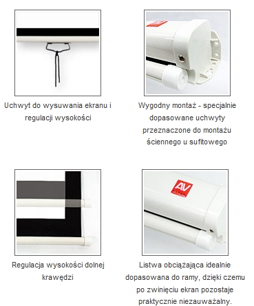 EKRAN AVTek Business 200 montaż sufitowy/ścienny