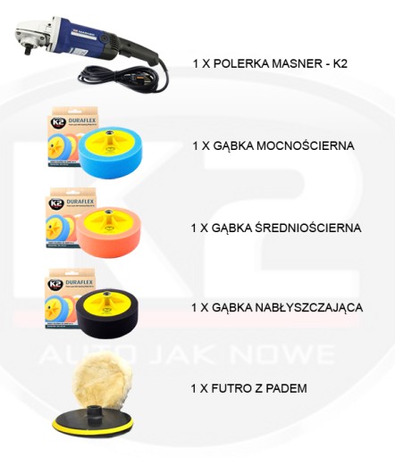 MASNER K2 POLISHER + 3 полировальные губки M14