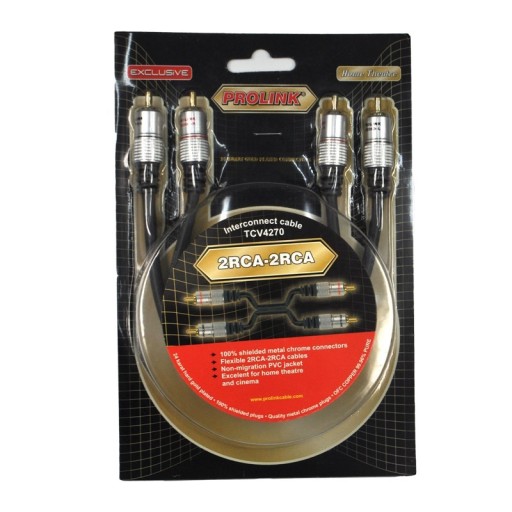 KABEL PRZEWÓD 2 RCA CINCH PROLINK EXCLUSIVE 0,5m