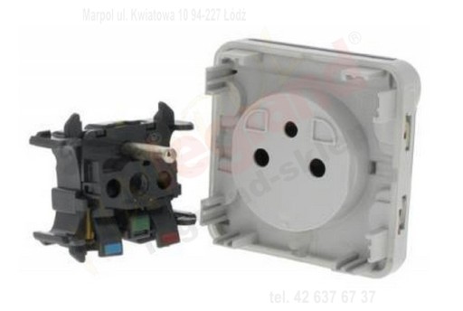 Комплектная розетка скрытого монтажа PLEXO IP55 - серая