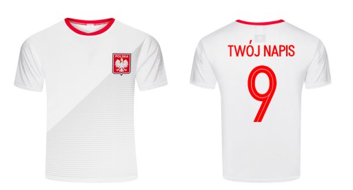 Strój piłkarski POLSKA TWÓJ NADRUK rozm 98 cm