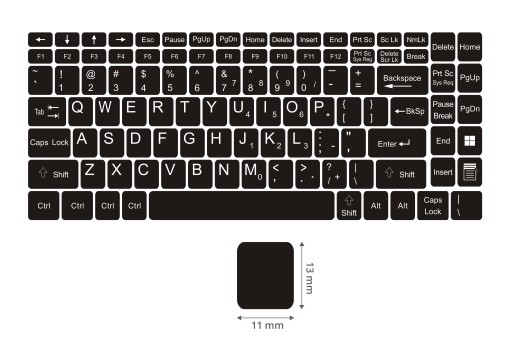 ЛАМИНИРОВАННЫЕ наклейки на всю клавиатуру - QWERTY PL