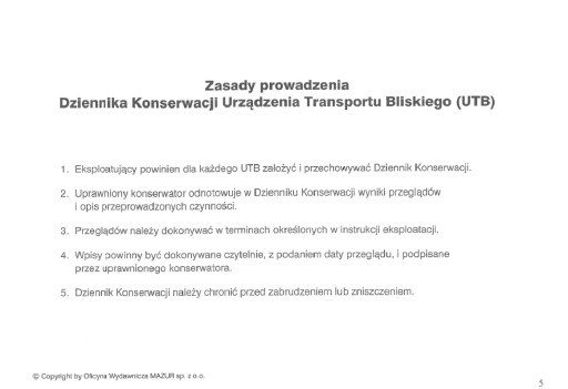 Журнал технического обслуживания UTB НОВОЕ ИЗДАНИЕ 2022 ГОДА!