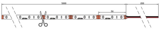 Taśma pasek listwa LED 300smd neutralna IP20 5m