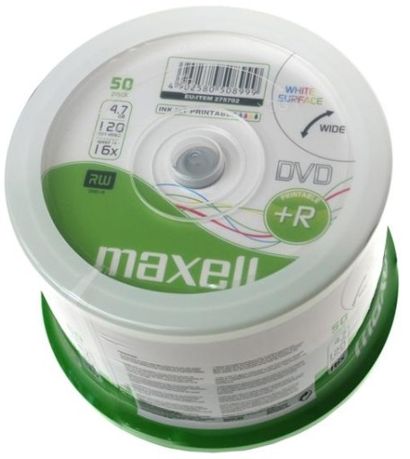 Maxell DVD+R FOTO PRINTABLE FULL FACE 50 szt