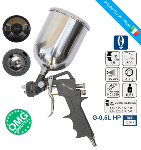 ADLER OMG ИТАЛЬЯНСКИЙ КРАСКОПИСТОЛЕТ G-0.5L