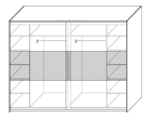 СТИЛЬНЫЙ ШКАФ ДЛЯ СПАЛЬНИ LACOBEL 200x245 см