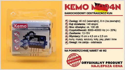 KEMO M094N АВТОМОБИЛЬНЫЙ ОТПУСКАТЕЛЬ КУРИЦЫ ДЛЯ КОШЕК 12В