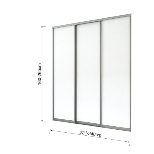 Drzwi przesuwne szafy wnękowej 265x221-240cm