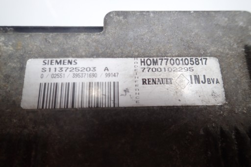 STEROWNIK KOMPUTER RENAULT S113725203A - BEZ IMMO