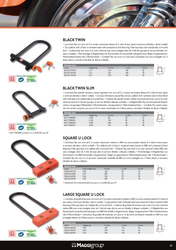 #MAGGI blokada U-lock SQUARE ACTIV homol 100dB pro