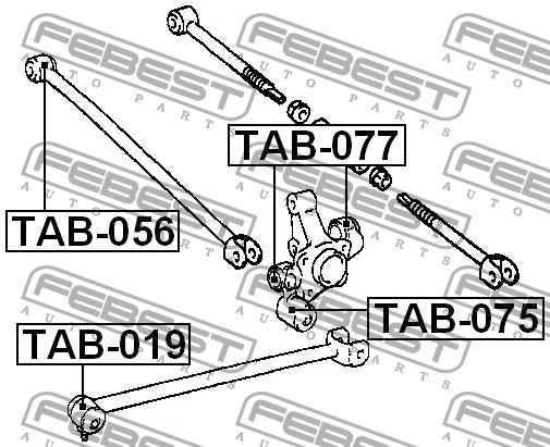 Сайлентблок заднего поворотного рычага TOYOTA AVENSIS T22