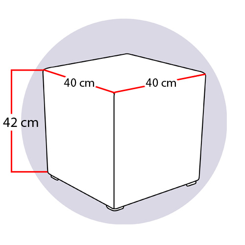 Пуф Cube 40Х40, ткань Конго серого цвета