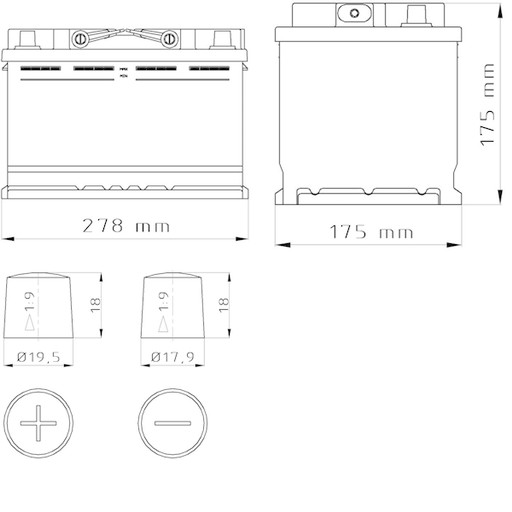 Аккумулятор BARS Silver 12В 75Ач 680А (EN)