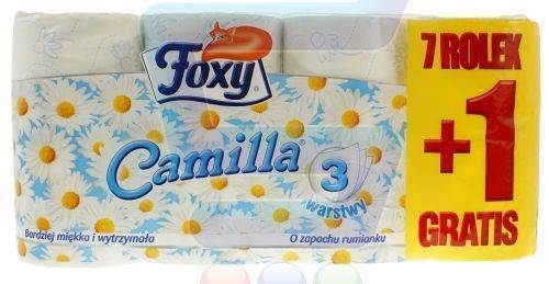 FOXY PAPIER TOALETOWY CAMILLA RUMIANKOWY TRZYWARSTWOWY 8 ROLEK