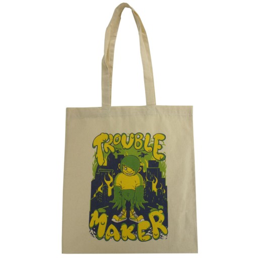 Torba bawełniana z nadrukiem TROUBLE MAKER eko