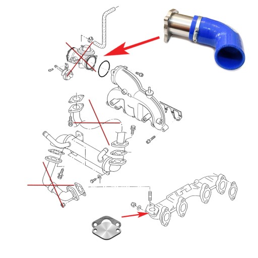 Замена заглушки EGR 1.9 TDI AWX AVF ASZ ARL AXC