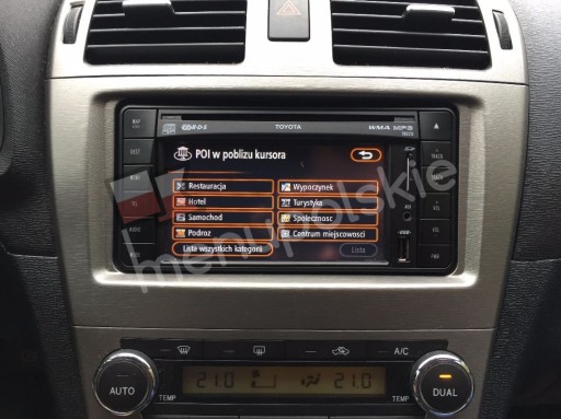 POLSKIE MENU NAWIGACJA TOYOTA MAPA LAND CRUSIER V8