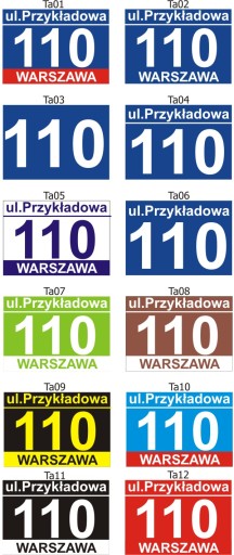 Numer domu Oznakowanie domu tablica adresowa 30 cm